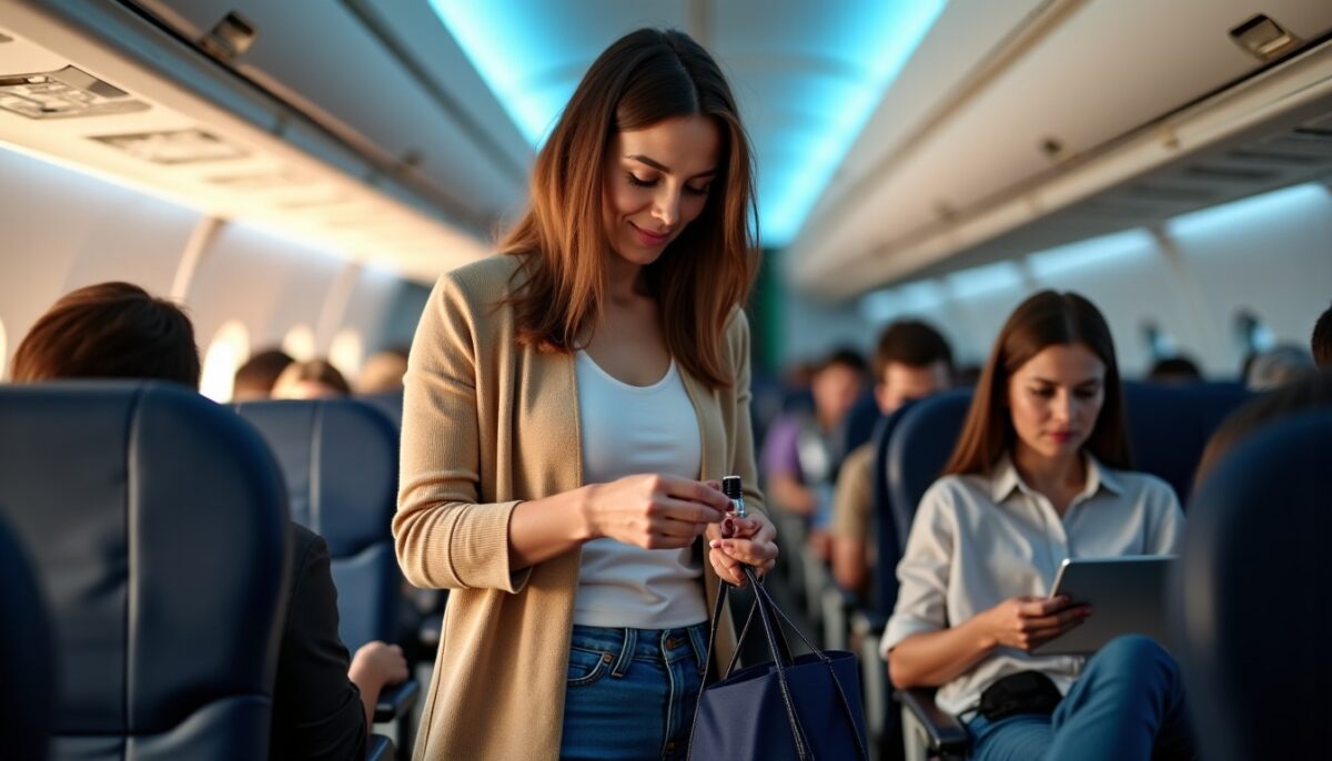 Parfum en avion : règles pour le transport en cabine et en soute