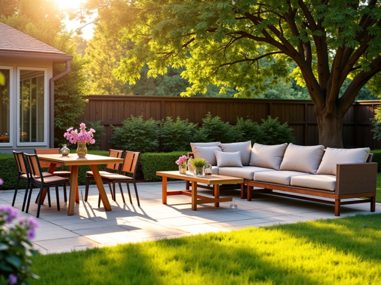 Choisir son ensemble de jardin : encombrement, matière et usage